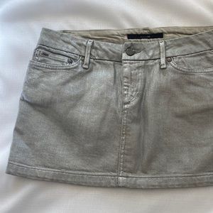 Joe’s Jeans silver metallic mini skirt
